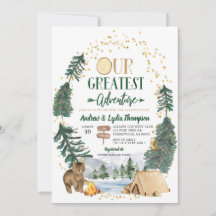 Invitación a baby shower 'Nuestra mayor aventura'