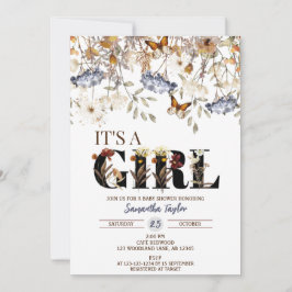 Invitación a Baby Shower otoño, invitación a ducha