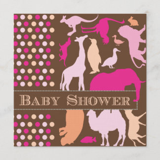 Invitación a Baby Shower para animales
