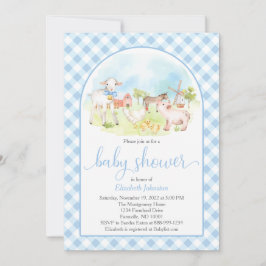 Invitación a Baby Shower para animales de granja