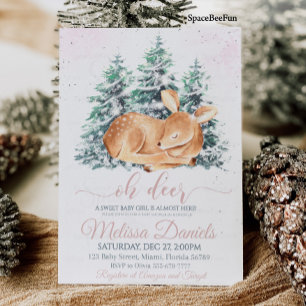 Invitación a Baby Shower para animales de la espec