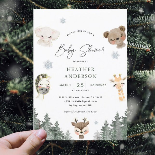Invitación a Baby Shower para animales de la regió (Subido por el creador)