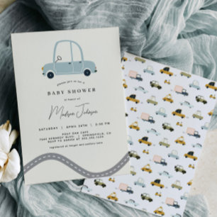 Invitación a Baby Shower para automóvil