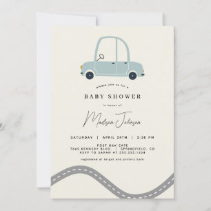 Invitación a Baby Shower para automóvil