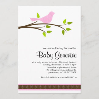 Invitación a Baby Shower para aves