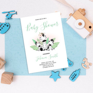 Invitación a Baby Shower para Baby Zebra Safari
