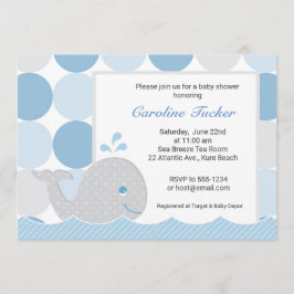 Invitación a Baby Shower para ballenas de sangre -