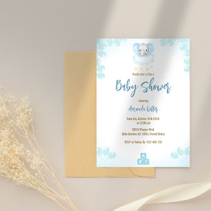 Invitación a Baby Shower para bebé minimalista