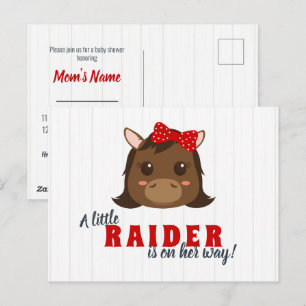 Invitación a Baby Shower para bebé niña de caballo