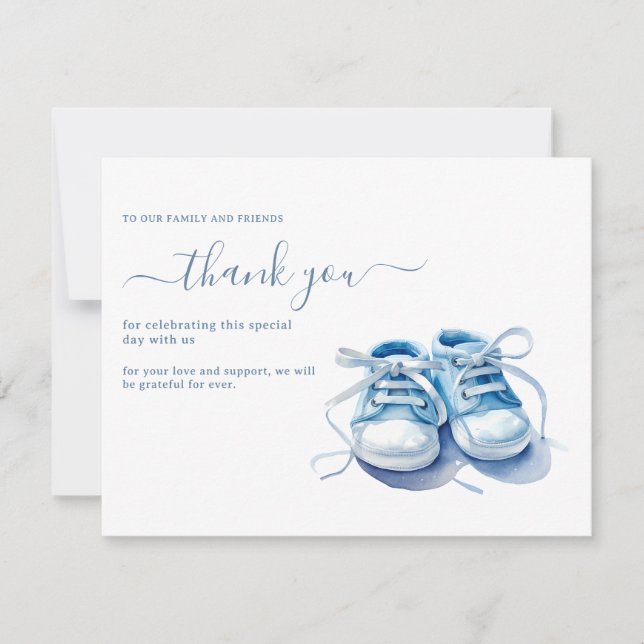 Invitación a Baby Shower para bebes, niño pequeño (Anverso)