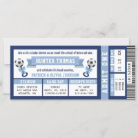 Invitación a Baby Shower para boletos de fútbol, a