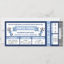 Invitación a Baby Shower para boletos de fútbol, a