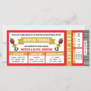 Invitación a Baby Shower para boletos de fútbol, r
