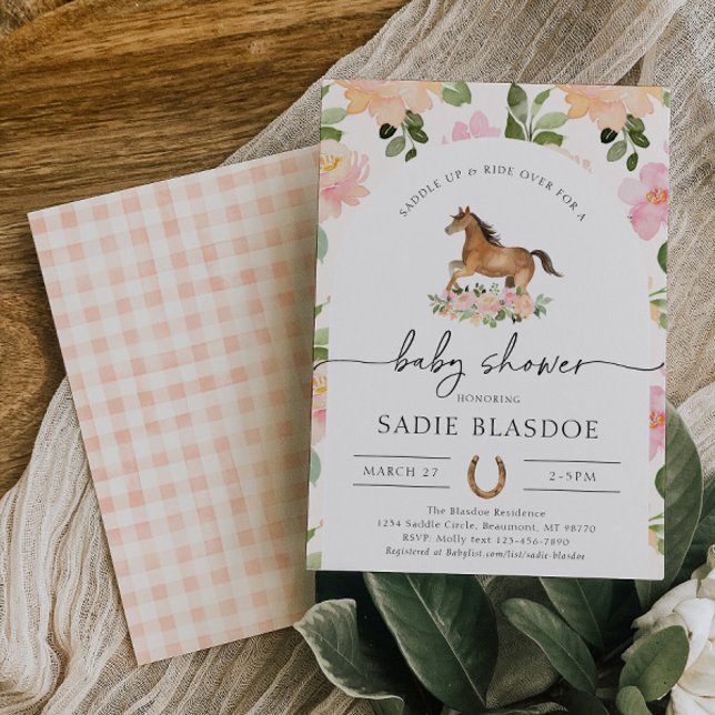 Invitación a Baby Shower para caballos (Subido por el creador)