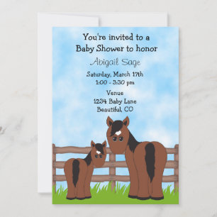 Invitación a Baby Shower para caballos de Appaloos
