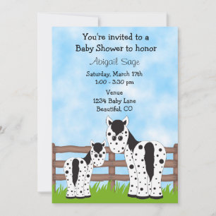 Invitación a Baby Shower para caballos de Appaloos