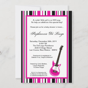 Invitación a Baby Shower para Chica de balancines 