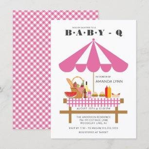 Invitación a Baby Shower para Chicas de Baby Q