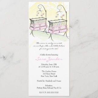 Invitación a Baby Shower para Chicas gemelos - Cun