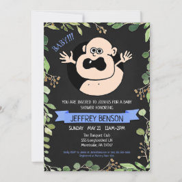 Invitación a Baby Shower para chicos divertidos