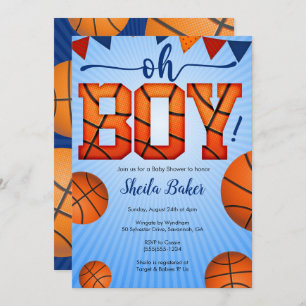 Invitación a Baby Shower para deportes de balonces