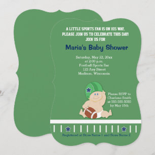 Invitación a Baby Shower para deportes de niños de