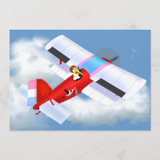 Invitación a Baby Shower para el avión Stork