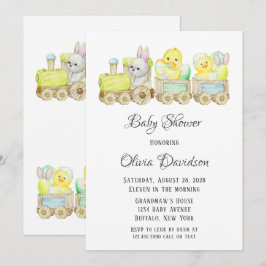 Invitación a Baby Shower para el Boho Easter Chick