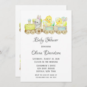 Invitación a Baby Shower para el Boho Easter Chick