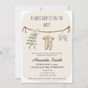 Invitación a Baby Shower para el Boho Neutral de G