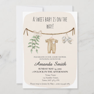 Invitación a Baby Shower para el Boho Neutral de G
