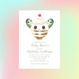 Invitación a Baby Shower para el Crema de Hielo y