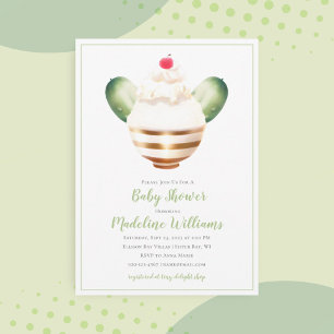 Invitación a Baby Shower para el Crema de Hielo y
