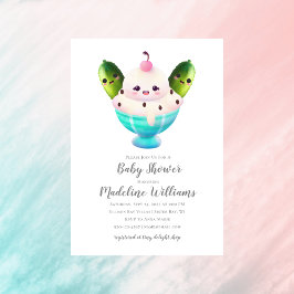 Invitación a Baby Shower para el Crema de Hielo y