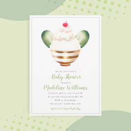 Invitación a Baby Shower para el Crema de Hielo y 