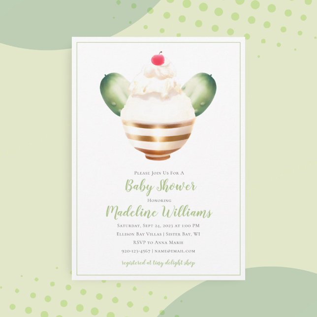 Invitación a Baby Shower para el Crema de Hielo y  (Subido por el creador)