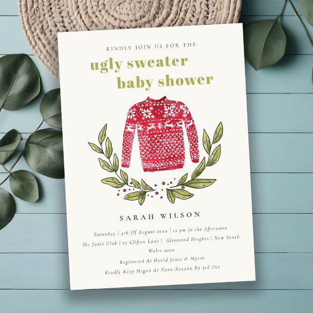 Invitación a Baby Shower para el invierno de Leafy (Subido por el creador)