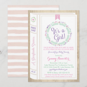 Invitación a Baby Shower para el libro de historia
