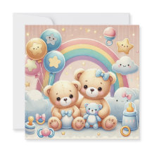 Invitación a Baby Shower para el oso bebé