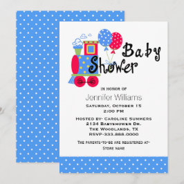 Invitación a Baby Shower para el tren Choo Choo