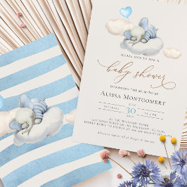Invitación a Baby Shower para elefantes