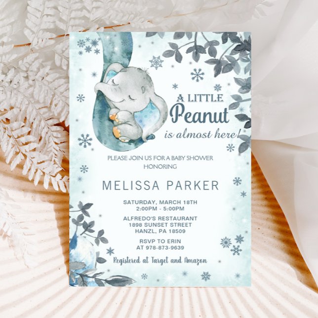 Invitación a Baby Shower para elefantes (Subido por el creador)