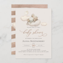 Invitación a Baby Shower para elefantes