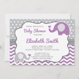 Invitación a Baby Shower para elefantes, COLOR EDI