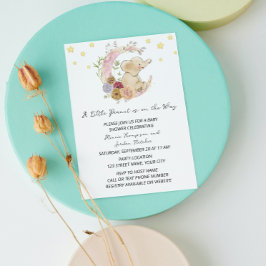 Invitación a Baby Shower para elefantes dulces