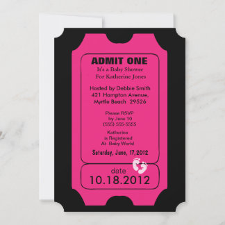 Invitación a Baby Shower para entradas de admisión
