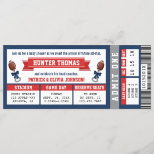 Invitación a Baby Shower para entradas deportivas,