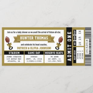 Invitación a Baby Shower para entradas deportivas,