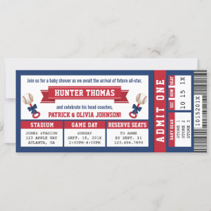 Invitación a Baby Shower para entradas deportivas,