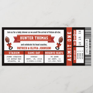 Invitación a Baby Shower para entradas deportivas,